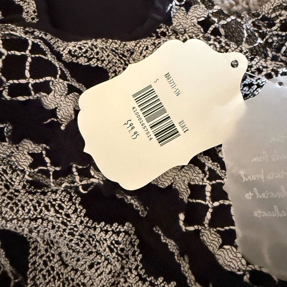 Altar'd State Black and Cream Lace A-Line Skirt - Picture 5 of 6